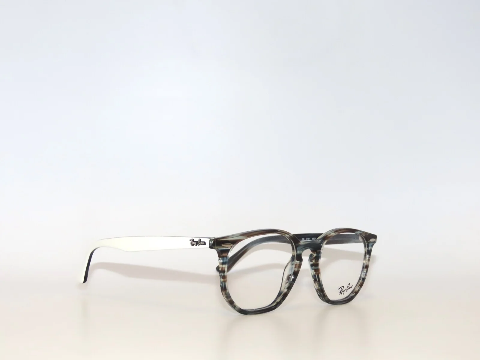 Ray Ban RX7151 5801 50 Hexagonal Blue Striped Gray Eyeglasses Rayban 7151 3