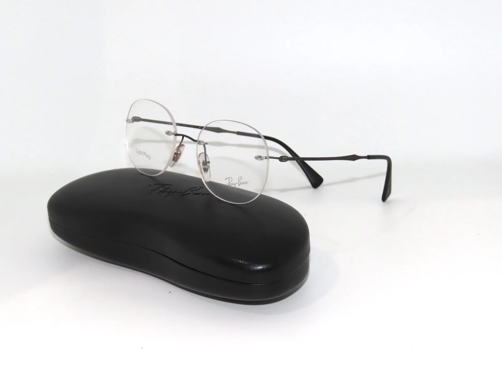 Ray Ban RX8747 1128 48 Matte Gunmetal Rimless Eyeglasses Rayban 8747