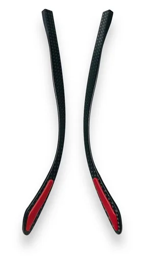 Ray Ban RX8906 Eyeglasses Carbon Fibre Black Red Replacement Temple Arms OEM New 3