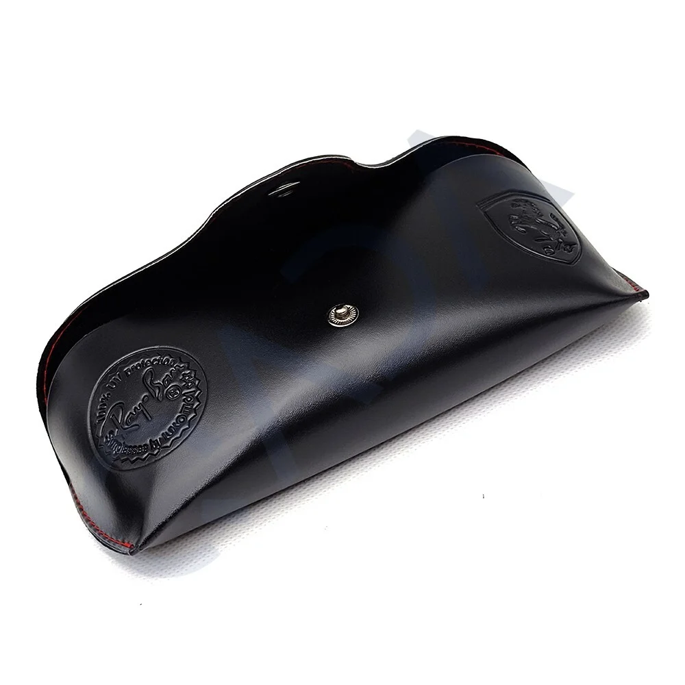 Ray ban w/ Ferrari Logo Leather Pouch Universal Sunglasses Case, Cloth & GiftBox 3
