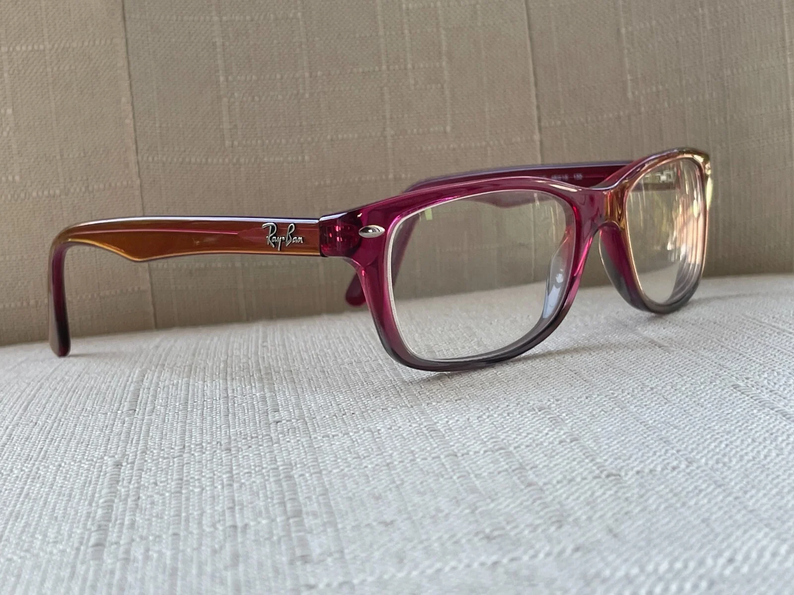 Ray-ban Women Eyeglasses Frame Double Tone Reddish Purple for small Face RB1531