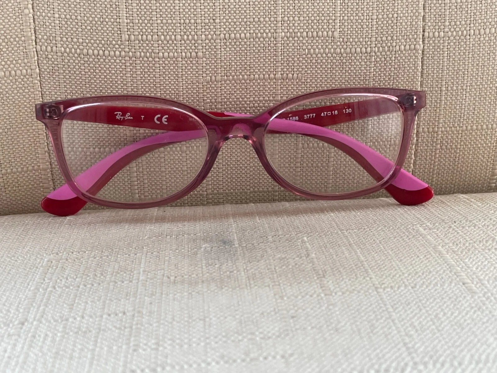 Ray-Ban Women Eyeglasses Frame Pink/Red Glasses RB1586 for small face 2