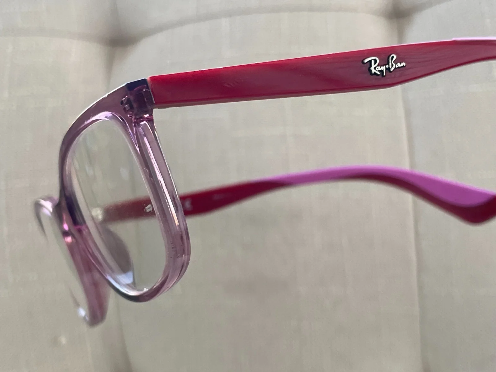 Ray-Ban Women Eyeglasses Frame Pink/Red Glasses RB1586 for small face 3