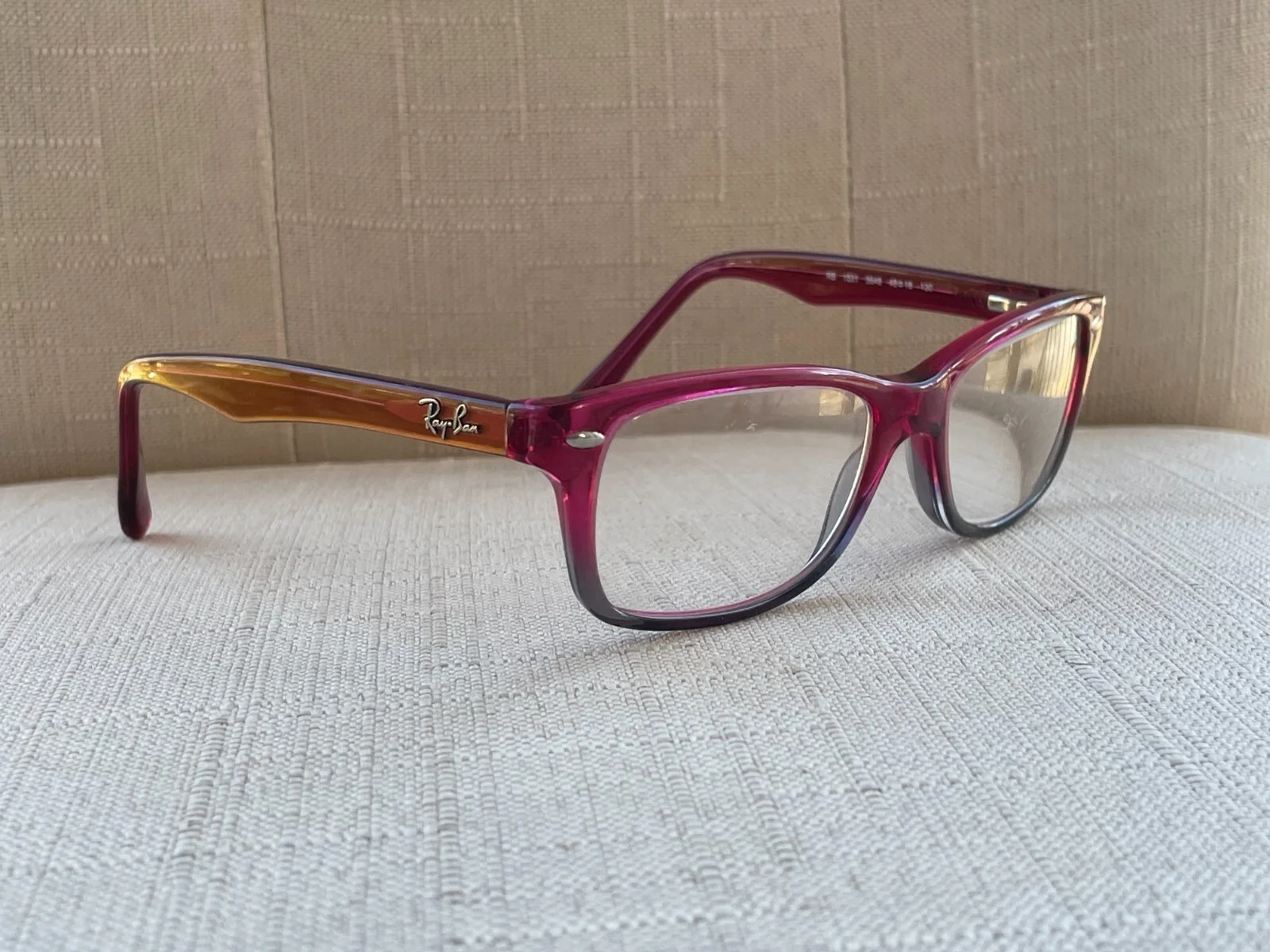 Ray-Ban Women Glasses Frame Burgundy/Gray RB1531 3648 48[]16 130 for small face