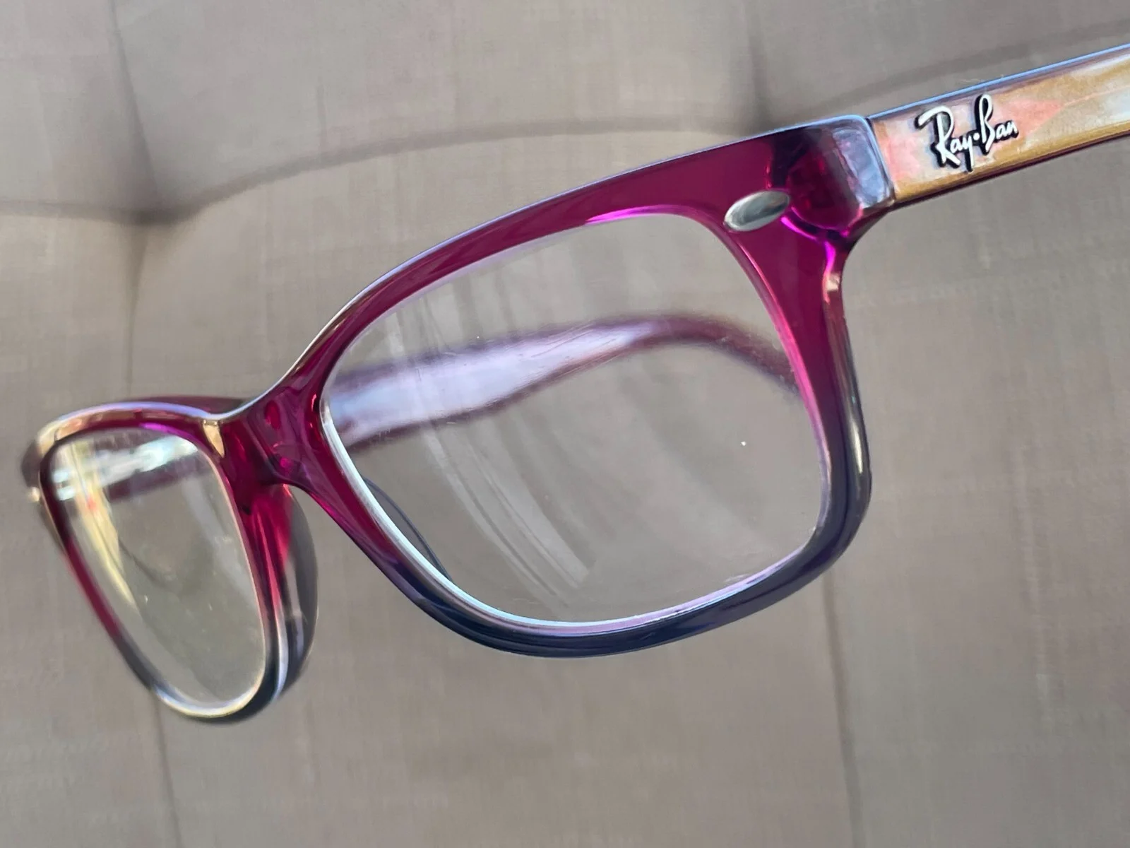 Ray-Ban Women Glasses Frame Burgundy/Gray RB1531 3648 48[]16 130 for small face 2