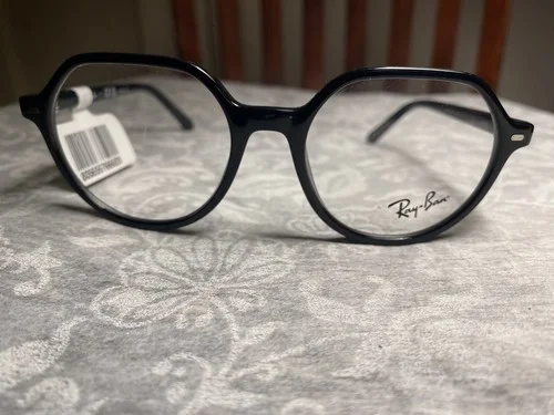 Rayban Black Round Eyeglass Frames Rb 9095v 3542 47/16 130 New With Tags