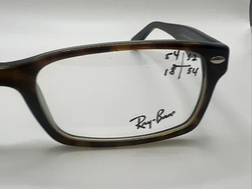 RAYBAN RB5206 2445 54/18 145 Brown/Grn Men’s Eyeglass Frames EC76 2