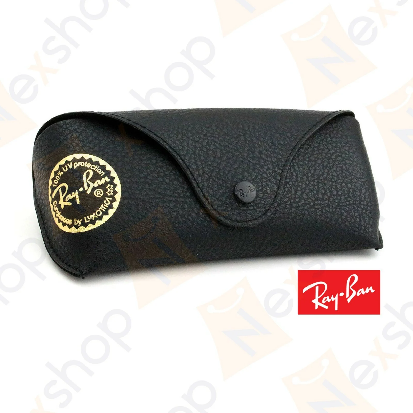 Rayban Sunglasses Eyeglasses Soft Leather Black Case w/ Cleaning Cloth & GiftBox
