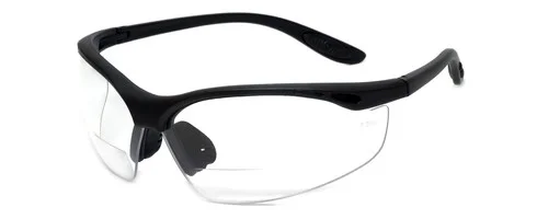 Readers.com The Cooper Bifocal Safety Reader +3.00 Matte Black Frame with Clear