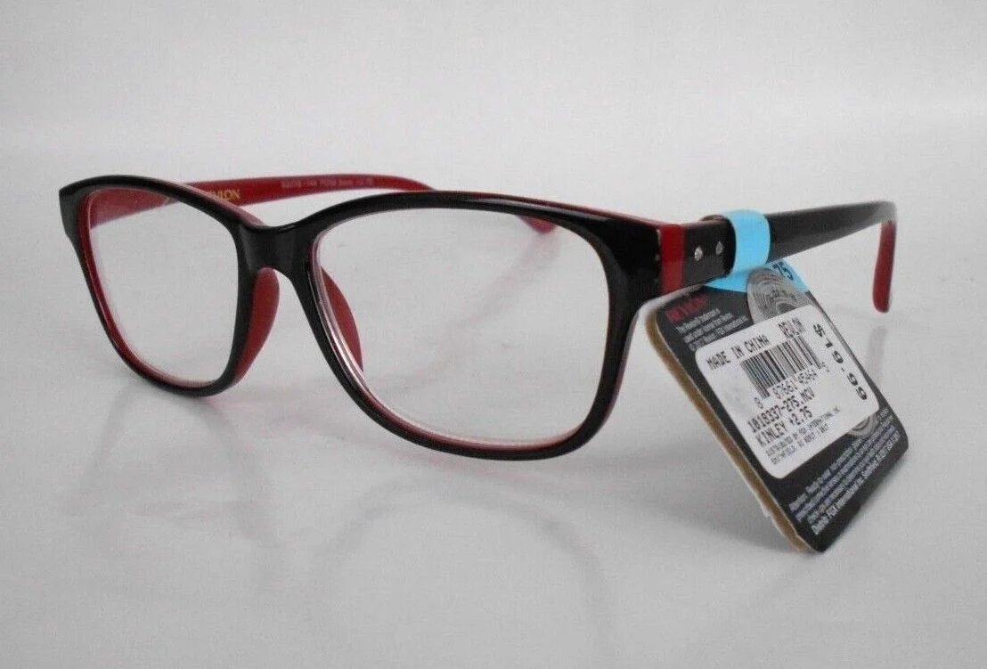 READING GLASSES FASHION EYEGLASSES REVLON KINLEY RED for WOMEN - MSRP $19.99 3