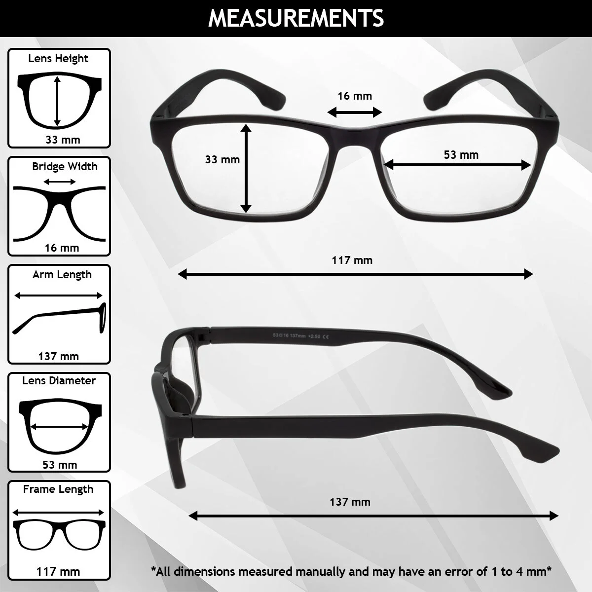 Reading Glasses Mens Womens Readers 4 Pack Spring Hinge Readers Unisex Eyeglass 2