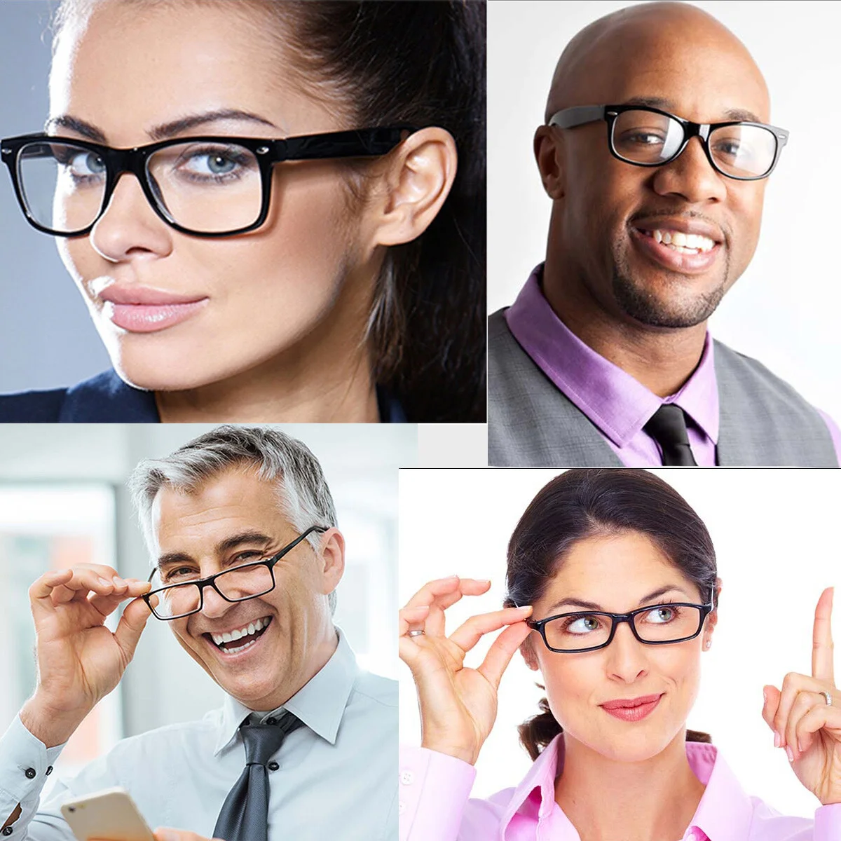 Reading Glasses Mens Womens Readers 4 Pack Spring Hinge Readers Unisex Eyeglass 3