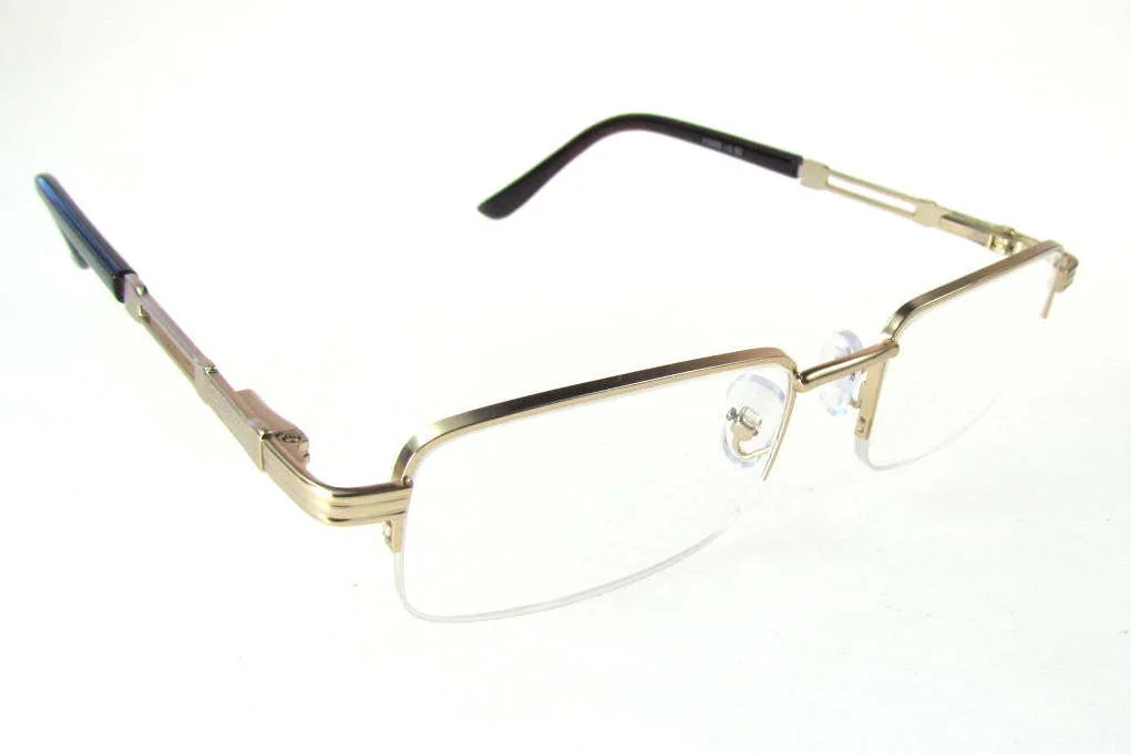 READING GLASSES SEMI RIMLESS Readers Metal Frame SPRING HINGES +1.50 to +3.00 3