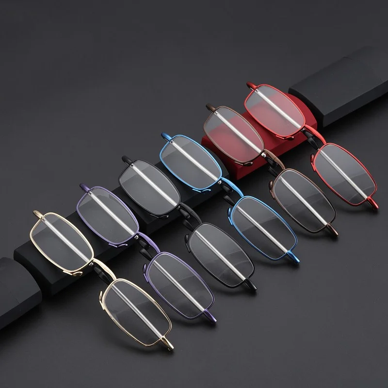 Reading Glasses Telescopic Legs Presbyopia Eyeglasses Includes Glasses Case