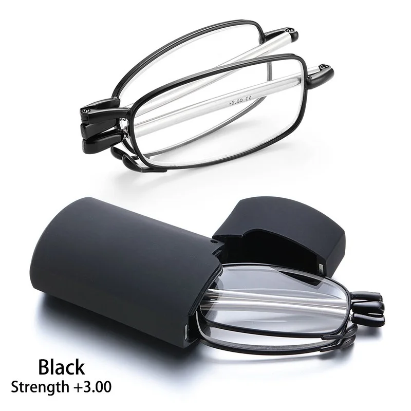 Reading Glasses Telescopic Legs Presbyopia Eyeglasses Includes Glasses Case 3