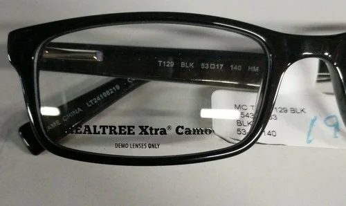 Realtree BLK 129 Black Camo Eyeglass Frames 53 17 140 3