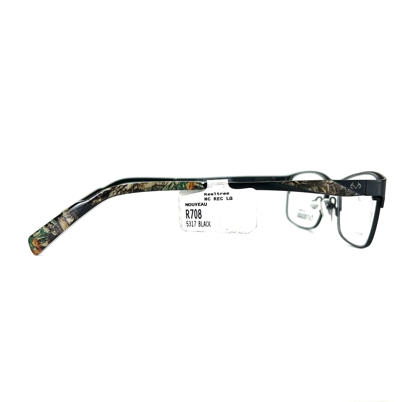 Realtree EDGE R708 blk Eyeglasses Frames Black Black Rectangular 53-17-140 4