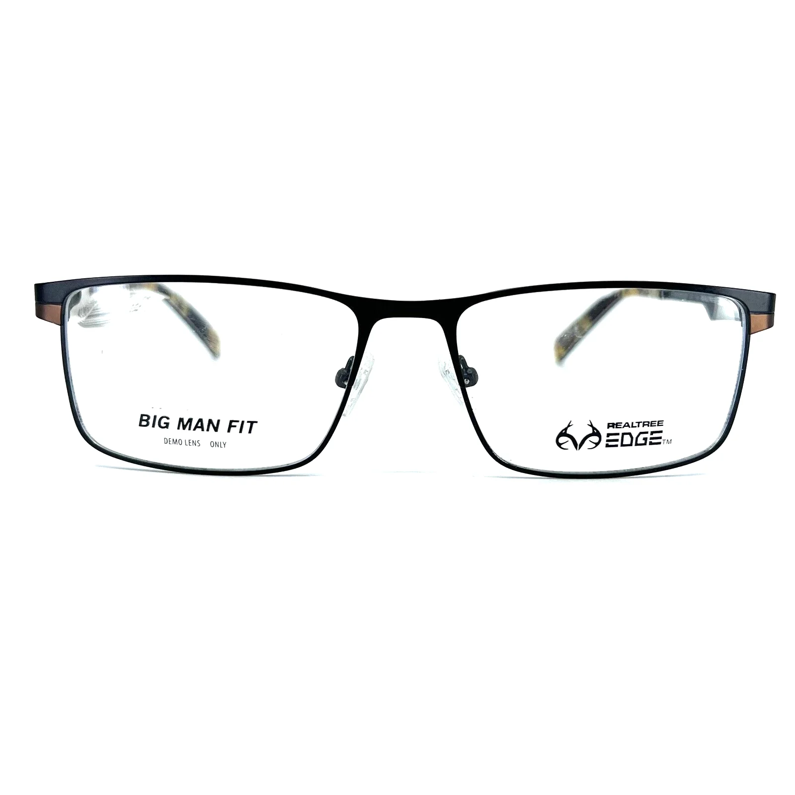 Realtree EDGE R736 BLK Eyeglasses Frames Black Black Rectangular 53-17-140