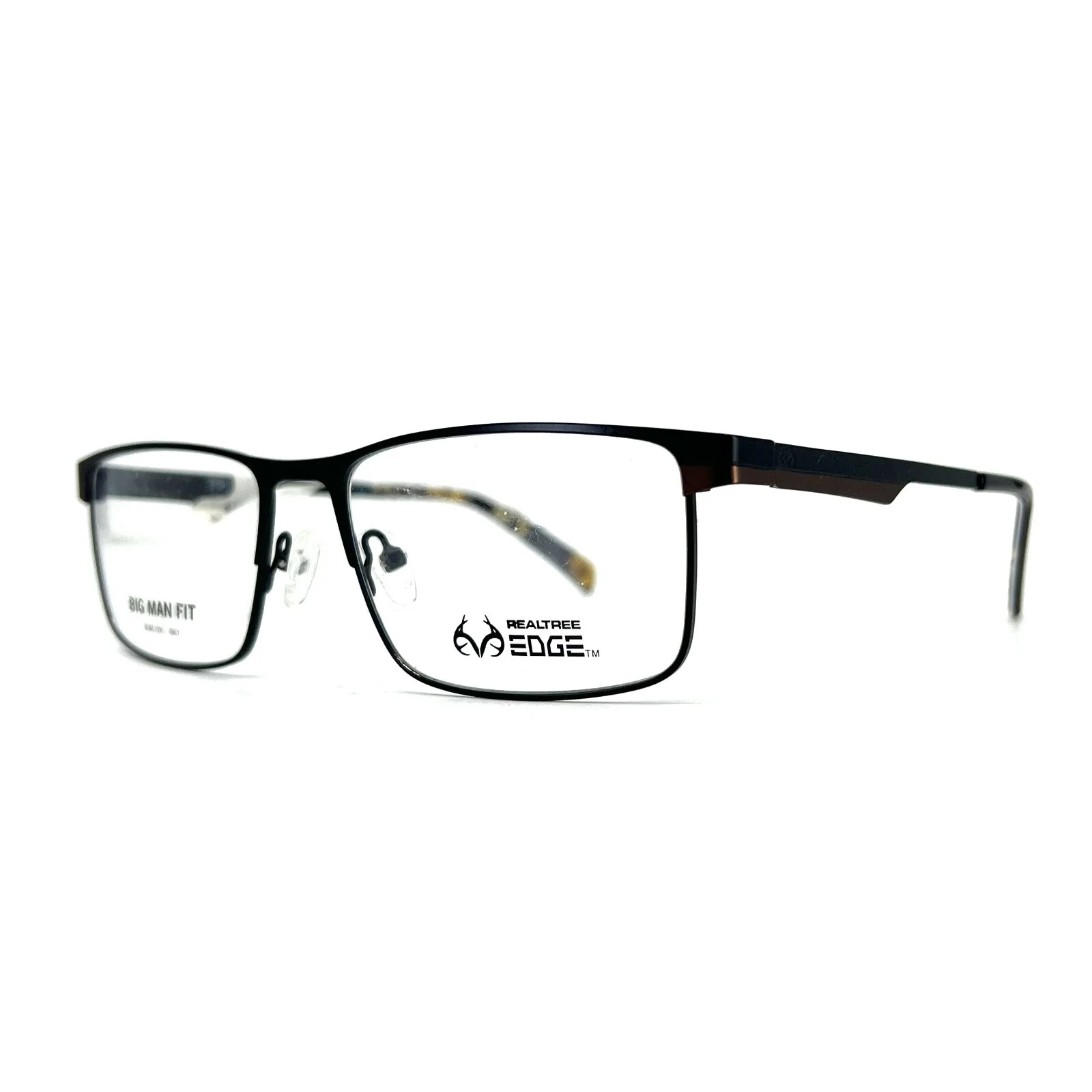Realtree EDGE R736 BLK Eyeglasses Frames Black Black Rectangular 53-17-140 2