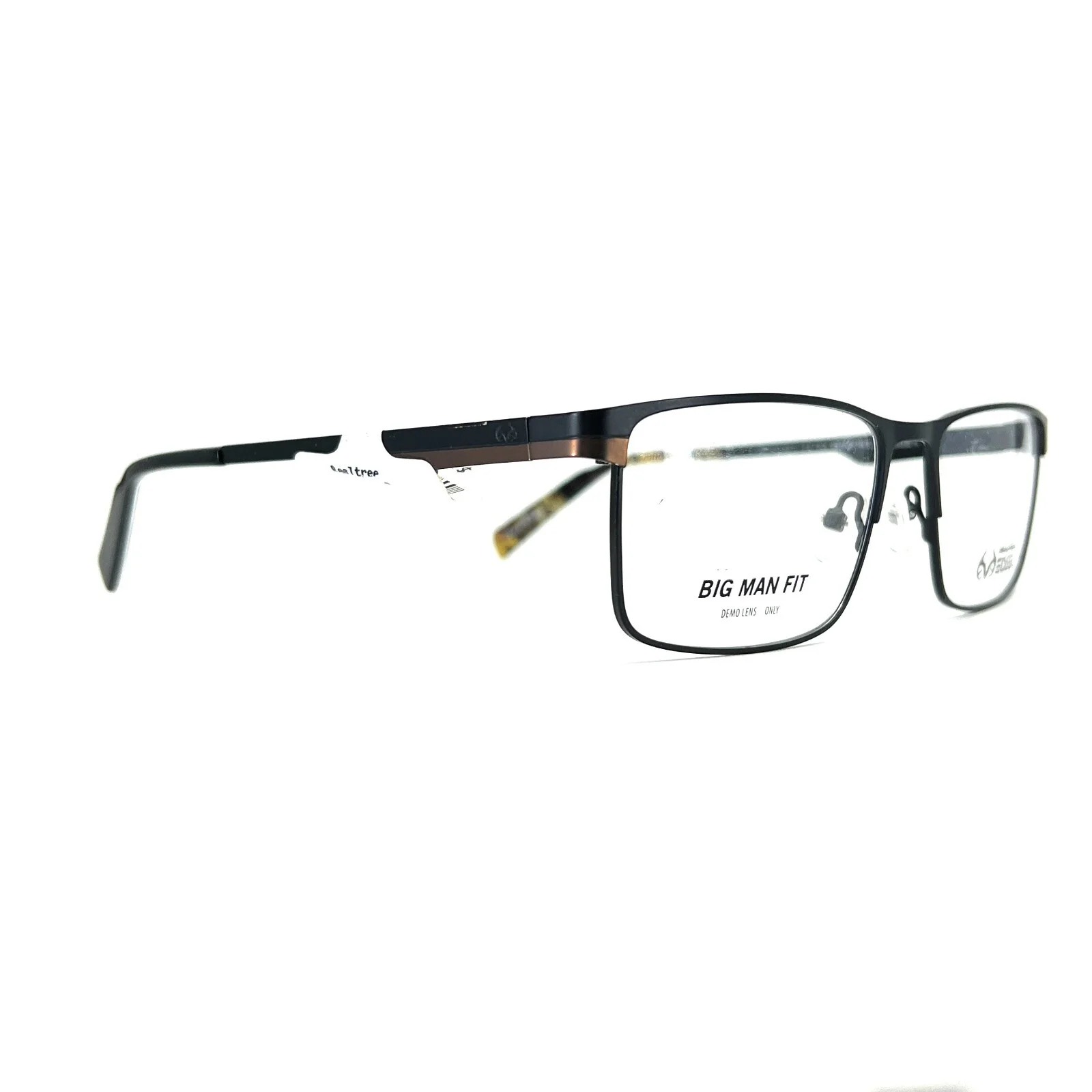 Realtree EDGE R736 BLK Eyeglasses Frames Black Black Rectangular 53-17-140 3