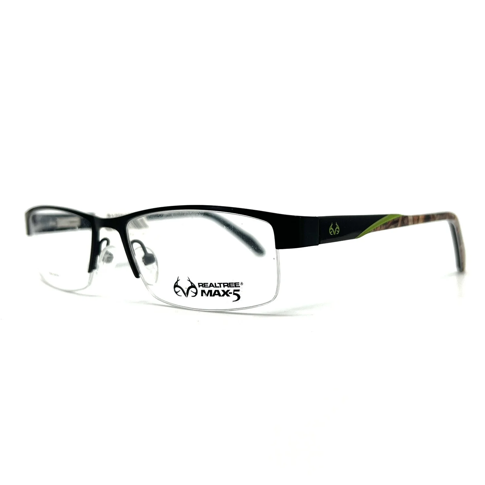 Realtree Eyeglasses Frames R496 BLK Black Square Full Rim 55-17-145