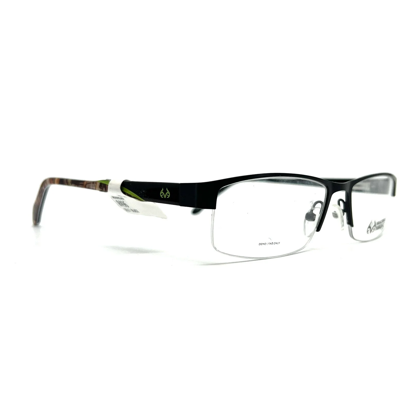Realtree Eyeglasses Frames R496 BLK Black Square Full Rim 55-17-145 3