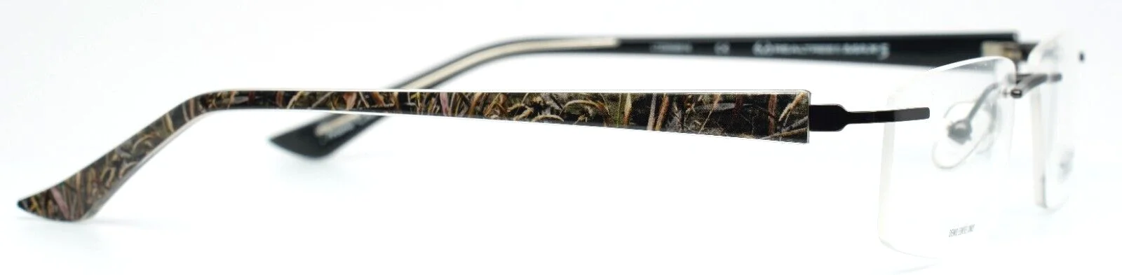 REALTREE MAX 5 R417 GUN Gunmetal Mens Rectangle Rimless Eyeglasses 54-16-143 4