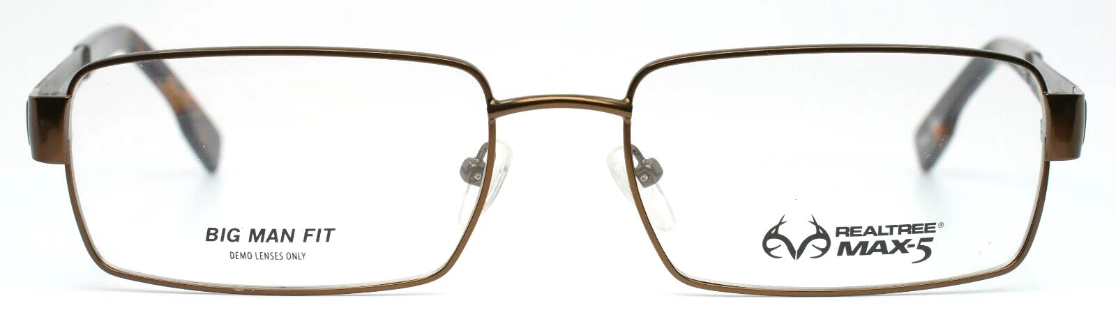 REALTREE MAX 5 R487 BRN Brown Mens Rectangle Full Rim Eyeglasses 58-18-145 B:34 2