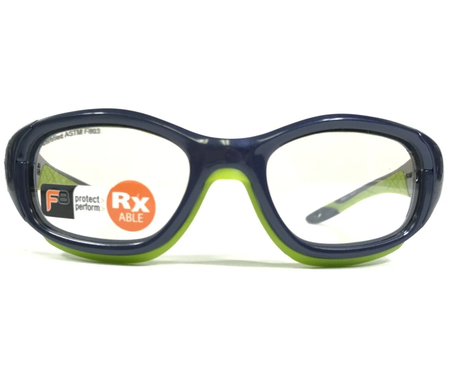 Recs Specs Kids Athletic Goggles Eyeglasses SLAM #647 Blue Green 49-17-135 2