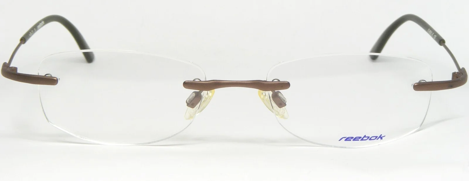 Reebok B 8016 B MATT BROWN EYEGLASSES GLASSES METAL RIMLESS 49-17-135mm 2