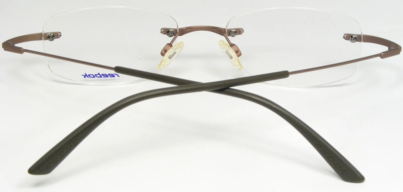 Reebok B 8016 B MATT BROWN EYEGLASSES GLASSES METAL RIMLESS 49-17-135mm 3