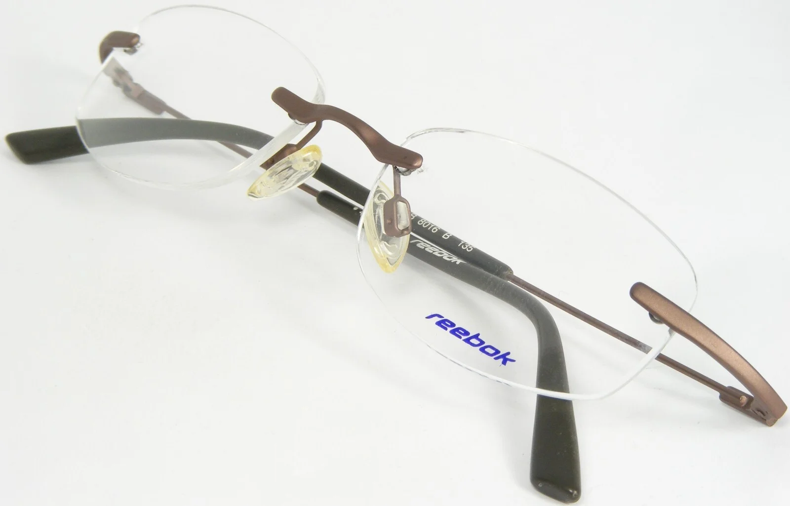 Reebok B 8016 B MATT BROWN EYEGLASSES GLASSES METAL RIMLESS 49-17-135mm 4
