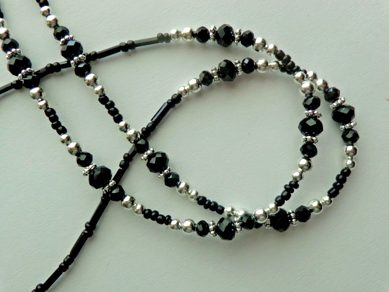 RELIGIOUS CROSS CRYSTAL BEADS EYEGLASSES HOLDER CHAIN NECKLACE LOBSTER CLASPS 2