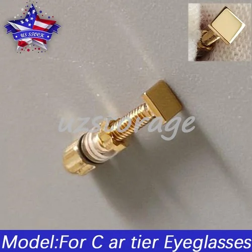 Replacement For Cartier Eyeglasses Frame Gold 3mm Big Size Square Screw & Bolt