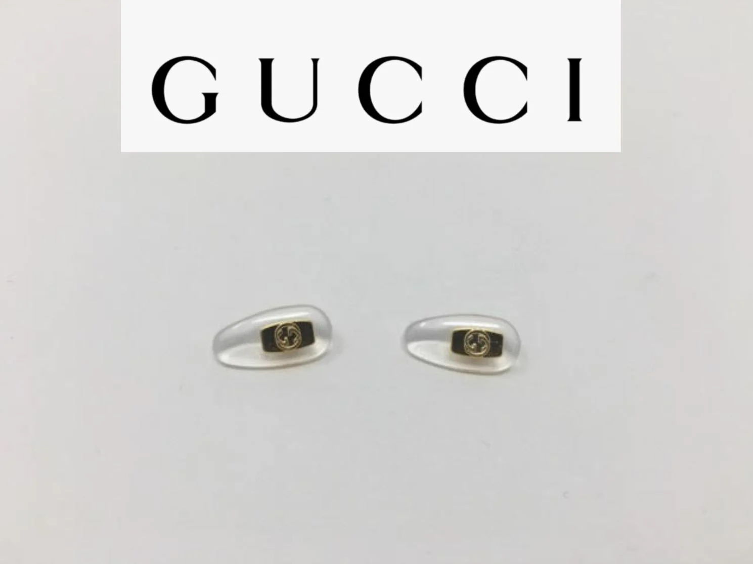 Replacement Screw-in Nose Pads for GUCCI Eyeglasses Sunglasses W/ Screws Gold