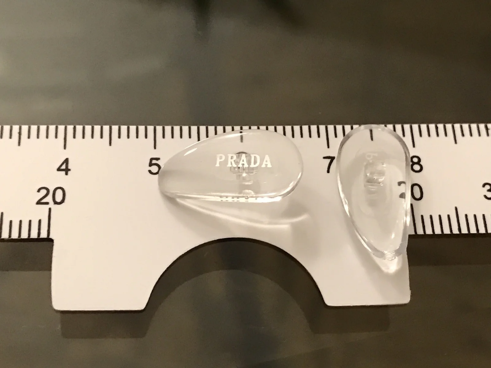 Replacement Screw-in Nose Pads for PRADA Eyeglasses/Sunglasses W/ Screws Silver 2