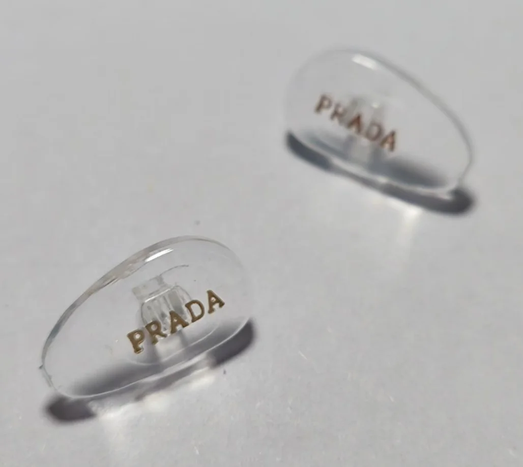 Replacement Screw-in Nose Pads for PRADA Eyeglasses/Sunglasses W/ Screws Silver 3