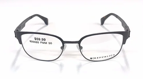 REPUBLICA BOSTON Eyeglass Frames 50-19-135 Black/Brown Quality Eyeglasses New 3