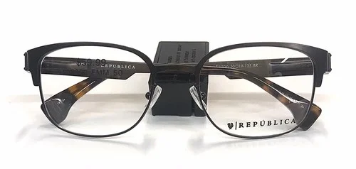 REPUBLICA BOSTON Eyeglass Frames 50-19-135 Black/Brown Quality Eyeglasses New 4