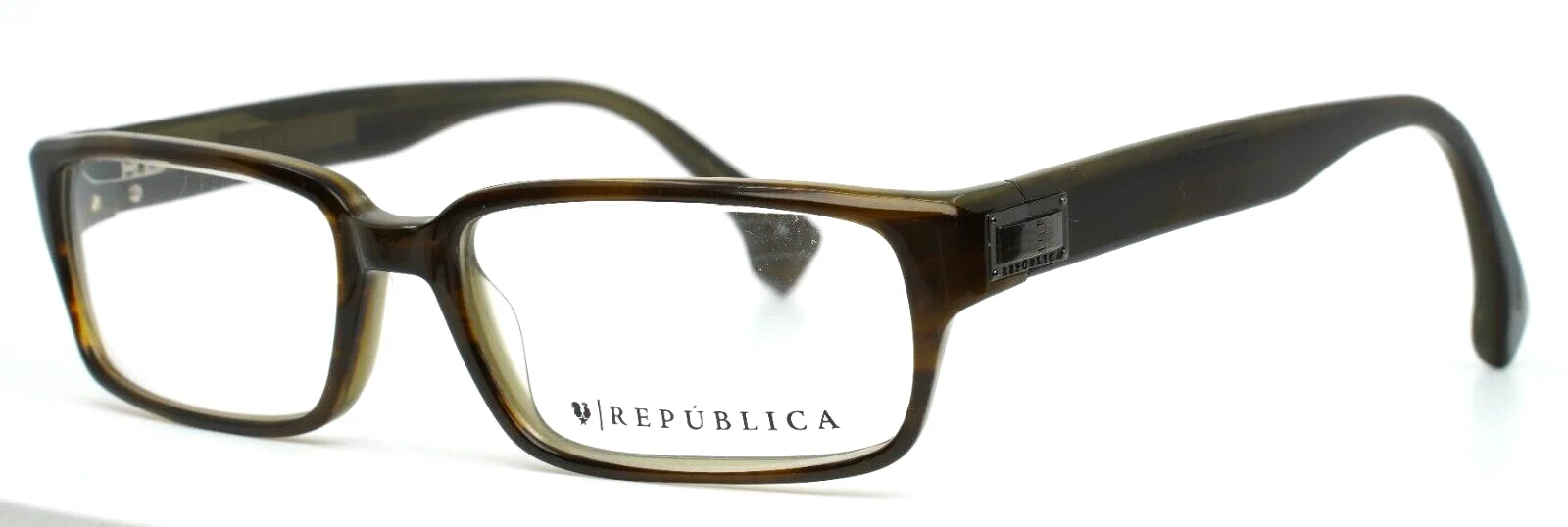 REPUBLICA Bronx BR Brown Mens Rectangle Full Rim Eyeglasses Frame 53-16-140 B:30