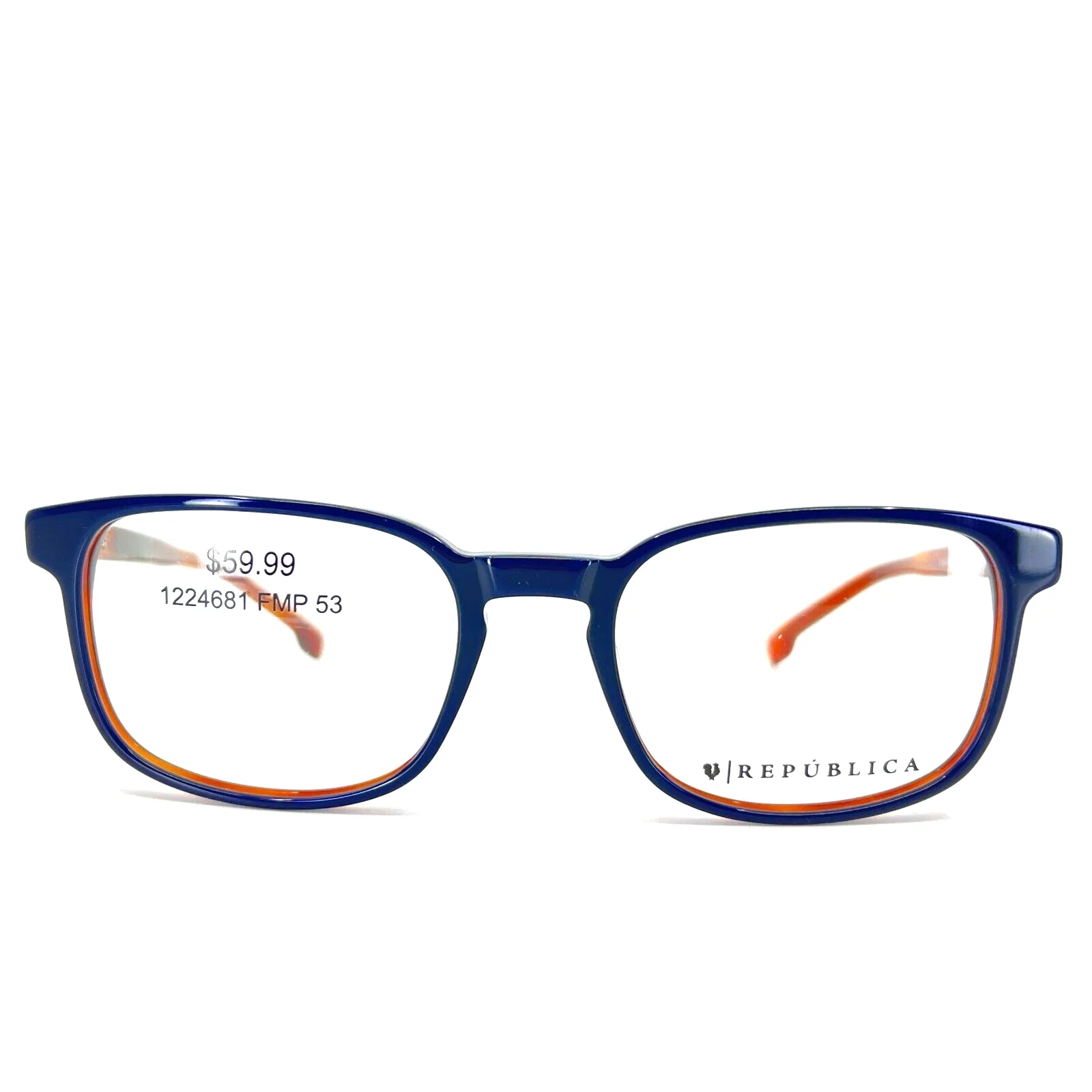 Republica Knoxville NV FMP 53 Eyeglasses Blue Rectangle Plastic Frames 53-20-145