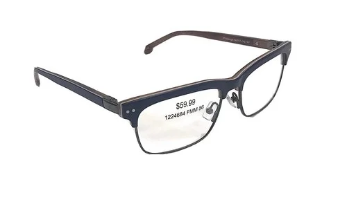 REPUBLICA PITTSBURGH Eyeglass Frames 56-17-145 Navy Blue Brown High Quality