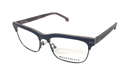 REPUBLICA PITTSBURGH Eyeglass Frames 56-17-145 Navy Blue Brown High Quality 2