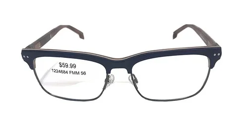 REPUBLICA PITTSBURGH Eyeglass Frames 56-17-145 Navy Blue Brown High Quality 3