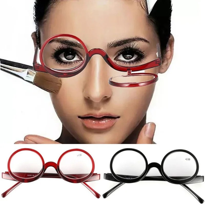 Resin Frame Makeup Eyewear Folding Clamshell Reading Glasses Presbyopic Glasses 1