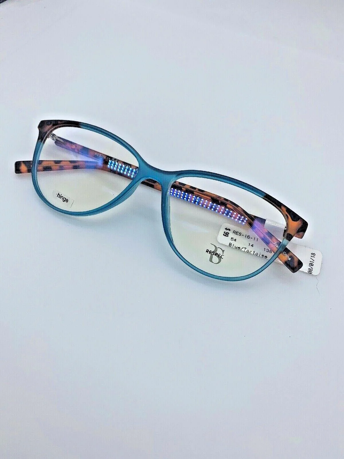 Respec RES-16-11 Authentic Designer Eyeglasses Frame 54-14-138 Tortoise/Blue 2