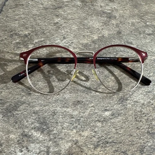 Respec RES 18-34 Matt Gold/Red Metal Eyeglasses Frames 48-19-140-46mm 2