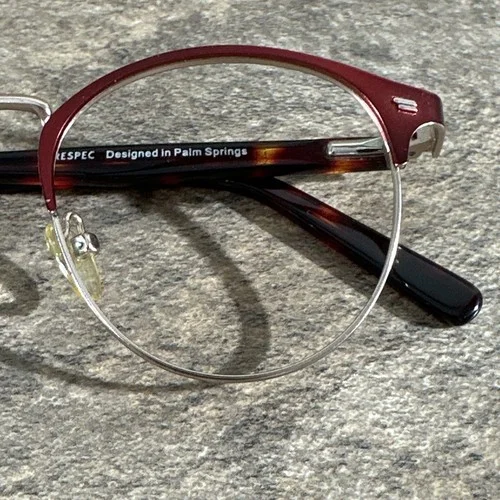 Respec RES 18-34 Matt Gold/Red Metal Eyeglasses Frames 48-19-140-46mm 4
