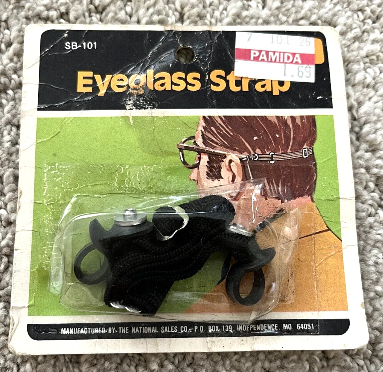 Retro Glasses Eyeglass Holder Elastic Strap Black Band Costume Vintage Holder