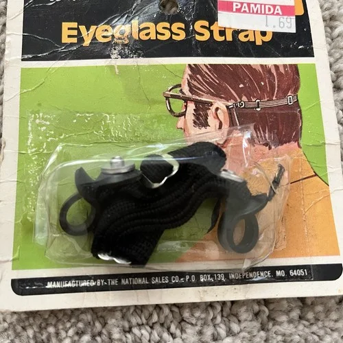Retro Glasses Eyeglass Holder Elastic Strap Black Band Costume Vintage Holder 3